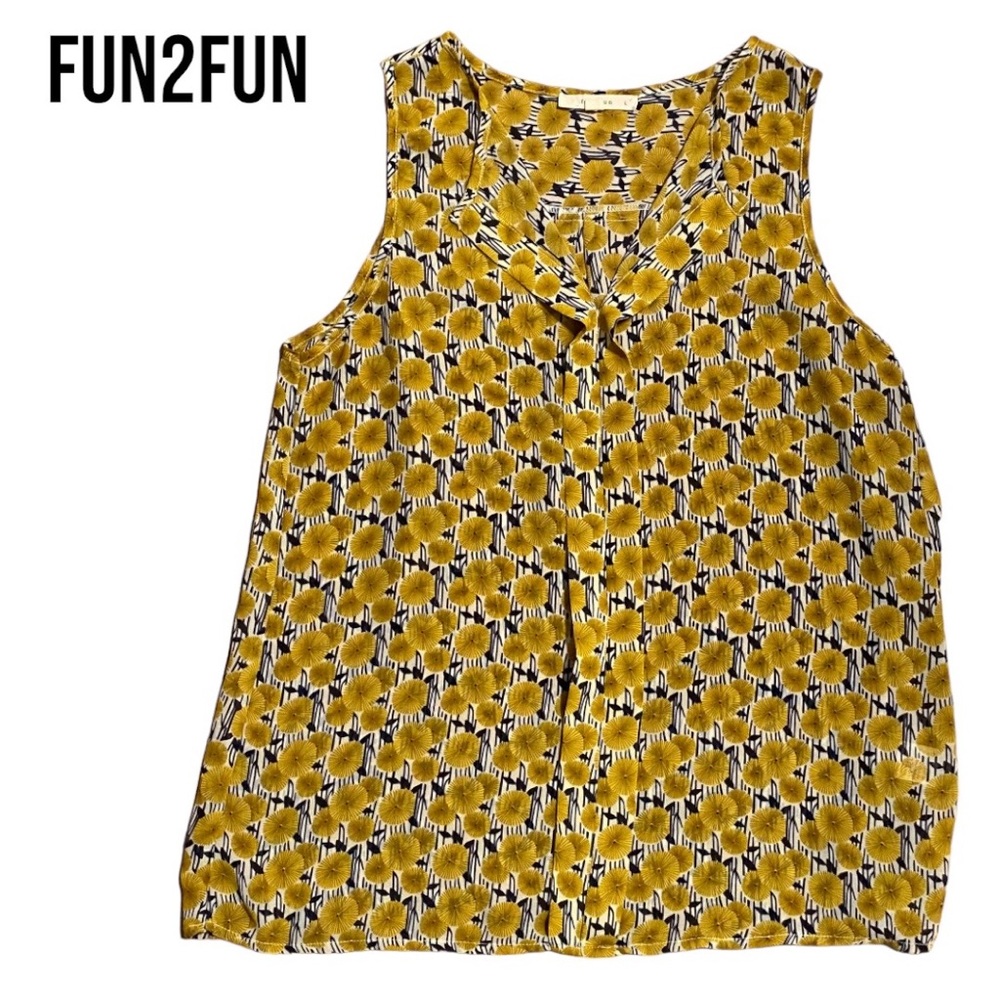 Yellow Patterned Women's Top